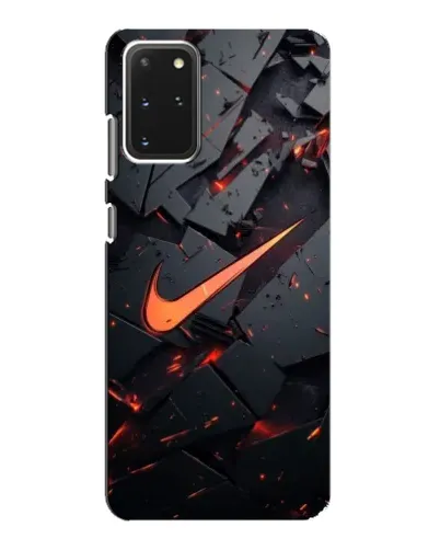 Чехол для Samsung Galaxy S20 с картинкой «Nike — эффект разломов»