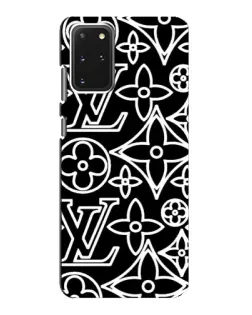 Чехол для Samsung Galaxy S20 с картинкой «Черно-белый узор LV»