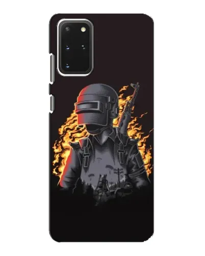Чехол для Samsung Galaxy S20 с картинкой «PUBG — огненный силуэт»
