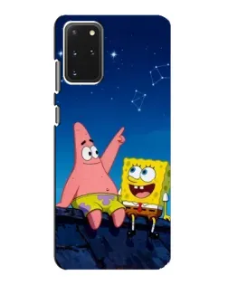 Чехол для Samsung Galaxy S20 с картинкой «Губка Боб и Патрик ночью»