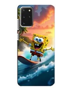 Чехол для Samsung Galaxy S20 с картинкой «Губка Боб серфингист»