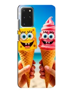 Чехол для Samsung Galaxy S20 с картинкой «Спанч Боб мороженое»