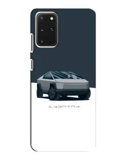 Чехол для Samsung Galaxy S20 с картинкой «Серебристый Cybertruck Tesla»