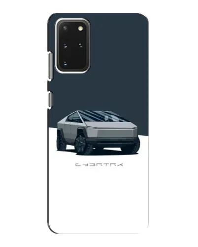 Чехол для Samsung Galaxy S20 с картинкой «Серебристый Cybertruck Tesla»