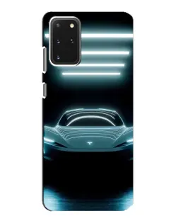 Чехол для Samsung Galaxy S20 с картинкой «Tesla в неоне»