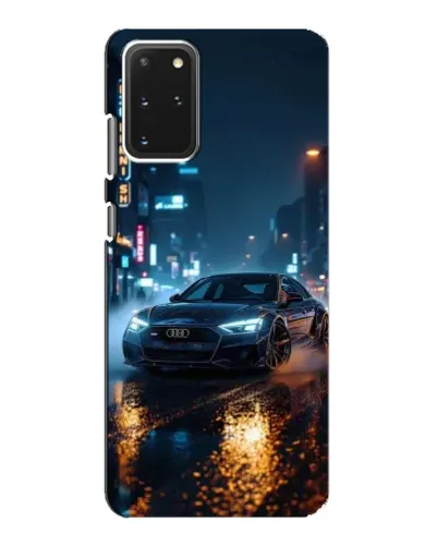 Чехол для Samsung Galaxy S20 с картинкой «Ночной город и Audi»