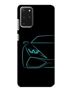 Чехол для Samsung Galaxy S20 с картинкой «Голубой силуэт Lamborghini» Чехол для Samsung Galaxy S20 с картинкой «Голубой силуэт Lamborghini»
