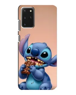 Чехол для Samsung Galaxy S20 с картинкой «Стич ест шоколад»