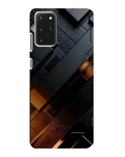 Чехол для Samsung Galaxy S20 с картинкой «Черные геометрические блоки»