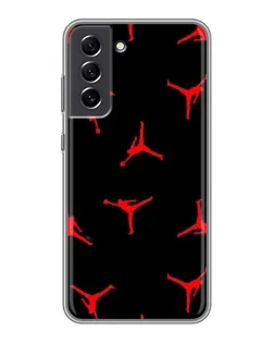 Чехол для Samsung Galaxy S21 FE с картинкой «Jordan Red Pattern»