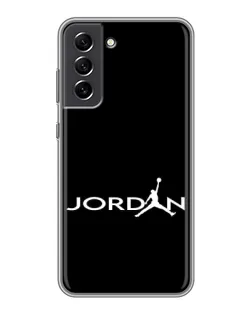 Чехол для Samsung Galaxy S21 FE с картинкой «Jordan White Logo»
