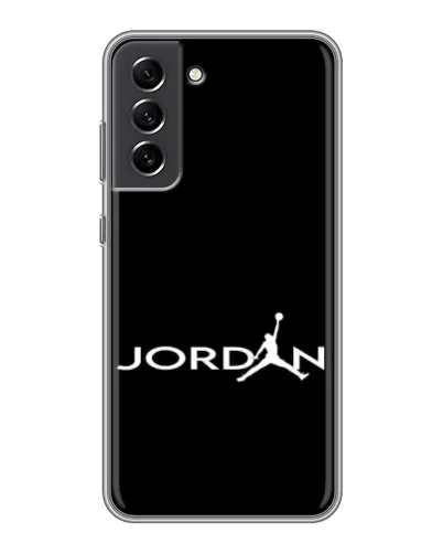Чехол для Samsung Galaxy S21 FE с картинкой «Jordan White Logo»