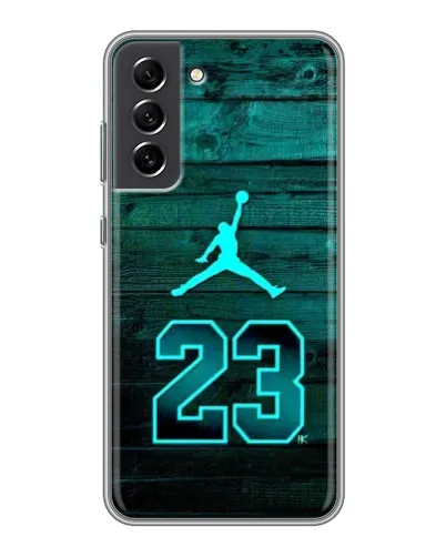 Чехол для Samsung Galaxy S21 FE с картинкой «Jordan Cyan 23»