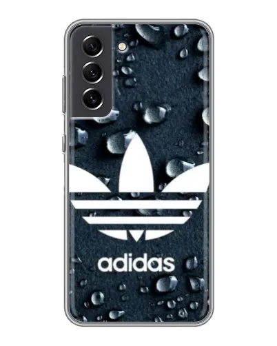 Чехол для Samsung Galaxy S21 FE с картинкой «Adidas Trefoil Blue»