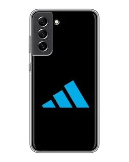 Чехол для Samsung Galaxy S21 FE с картинкой «Adidas Cyan Logo»