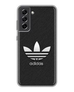 Чехол для Samsung Galaxy S21 FE с картинкой «Adidas Карбоновая текстура»