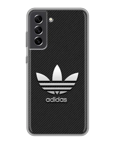 Чехол для Samsung Galaxy S21 FE с картинкой «Adidas Карбоновая текстура»