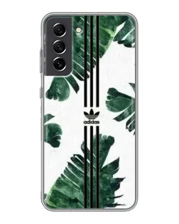Чехол для Samsung Galaxy S21 FE с картинкой «Пальмовые листья адидас»