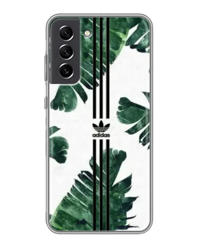 Чехол для Samsung Galaxy S21 FE с картинкой «Пальмовые листья адидас»
