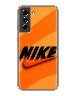 Чехол для Samsung Galaxy S21 FE с картинкой «Оранжевый драйв Nike»