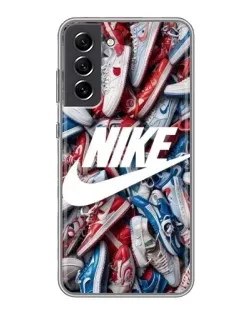 Чехол для Samsung Galaxy S21 FE с картинкой «Коллаж кроссовок Найк» Чехол для Samsung Galaxy S21 FE с картинкой «Коллаж кроссовок Найк»