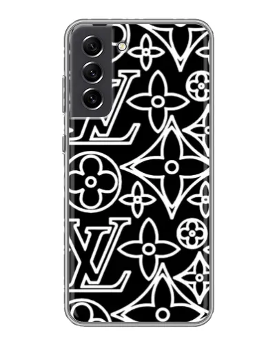 Чехол для Samsung Galaxy S21 FE с картинкой «Черно-белый узор LV» Чехол для Samsung Galaxy S21 FE с картинкой «Черно-белый узор LV»