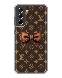 Чехол для Samsung Galaxy S21 FE с картинкой «LV с бантом»