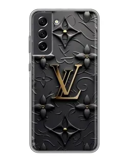 Чехол для Samsung Galaxy S21 FE с картинкой «Кожаная текстура LV»