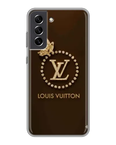 Чехол для Samsung Galaxy S21 FE с картинкой «LV — золотая печать» Чехол для Samsung Galaxy S21 FE с картинкой «LV — золотая печать»
