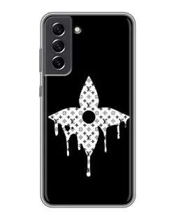 Чехол для Samsung Galaxy S21 FE с картинкой «Цветочная монограмма»