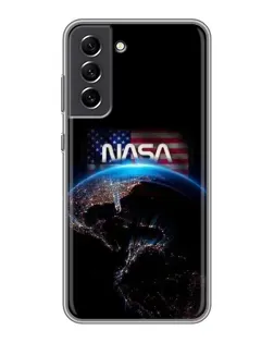 Чехол для Samsung Galaxy S21 FE с картинкой «Земля из космоса NASA»