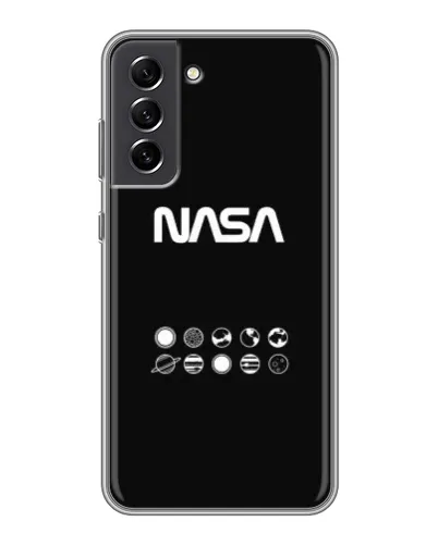 Чехол для Samsung Galaxy S21 FE с картинкой «NASA — технический принт» Чехол для Samsung Galaxy S21 FE с картинкой «NASA — технический принт»