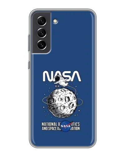 Чехол для Samsung Galaxy S21 FE с картинкой «NASA — лунная миссия» Чехол для Samsung Galaxy S21 FE с картинкой «NASA — лунная миссия»