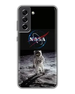 Чехол для Samsung Galaxy S21 FE с картинкой «Астронавт на Луне»