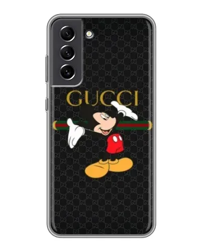 Чехол для Samsung Galaxy S21 FE с картинкой «Микки Маус Gucci»