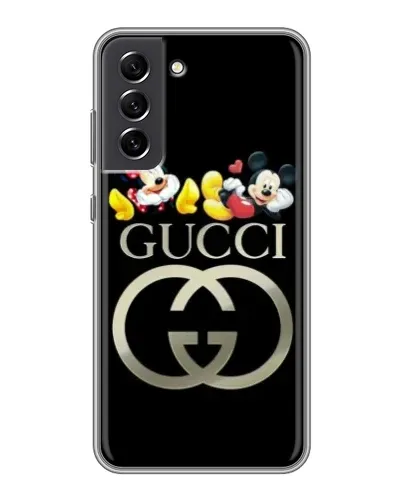 Чехол для Samsung Galaxy S21 FE с картинкой «Gucci — герои Disney»