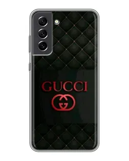 Чехол для Samsung Galaxy S21 FE с картинкой «Gucci — стеганый черный»