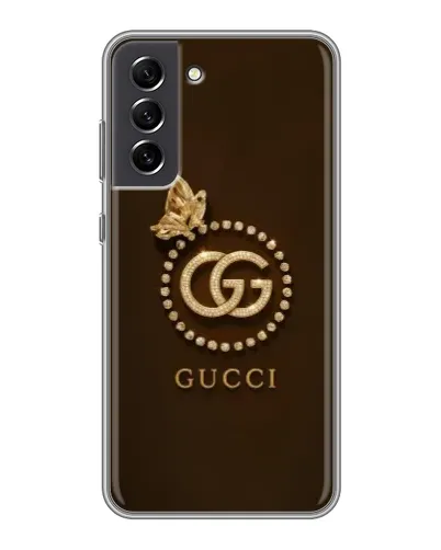 Чехол для Samsung Galaxy S21 FE с картинкой «Gucci — золотая бабочка»