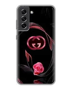Чехол для Samsung Galaxy S21 FE с картинкой «Gucci — неоновая роза»