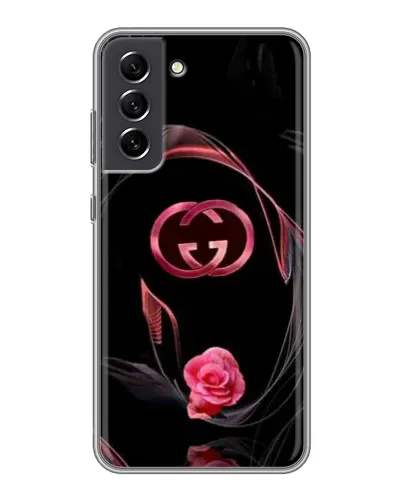 Чехол для Samsung Galaxy S21 FE с картинкой «Gucci — неоновая роза»