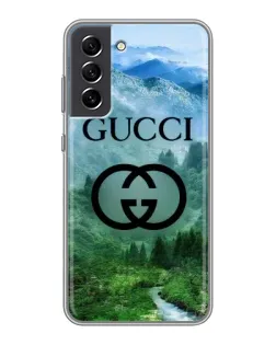 Чехол для Samsung Galaxy S21 FE с картинкой «Gucci — горный пейзаж»