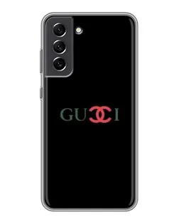 Чехол для Samsung Galaxy S21 FE с картинкой «Gucci — красный градиент»