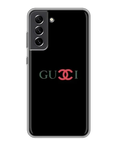 Чехол для Samsung Galaxy S21 FE с картинкой «Gucci — красный градиент»