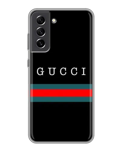 Чехол для Samsung Galaxy S21 FE с картинкой «Gucci — красный пояс»