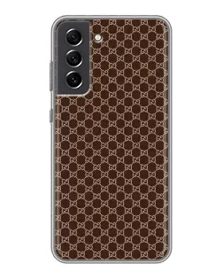 Чехол для Samsung Galaxy S21 FE с картинкой «Gucci — шоколадная сетка»