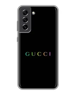 Чехол для Samsung Galaxy S21 FE с картинкой «Gucci — неоновый минимализм»