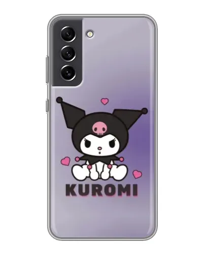 Чехол для Samsung Galaxy S21 FE с картинкой «Kuromi — фиолетовый арт»