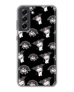 Чехол для Samsung Galaxy S21 FE с картинкой «Черный паттерн Kuromi» Чехол для Samsung Galaxy S21 FE с картинкой «Черный паттерн Kuromi»