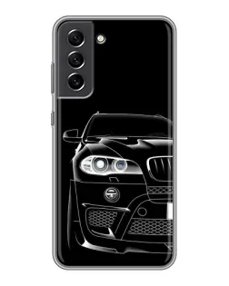Чехол для Samsung Galaxy S21 FE с картинкой «Темный силуэт BMW»