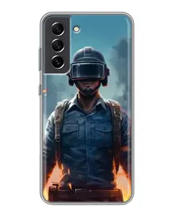 Чехол для Samsung Galaxy S21 FE с картинкой «PUBG — реалистичный герой»